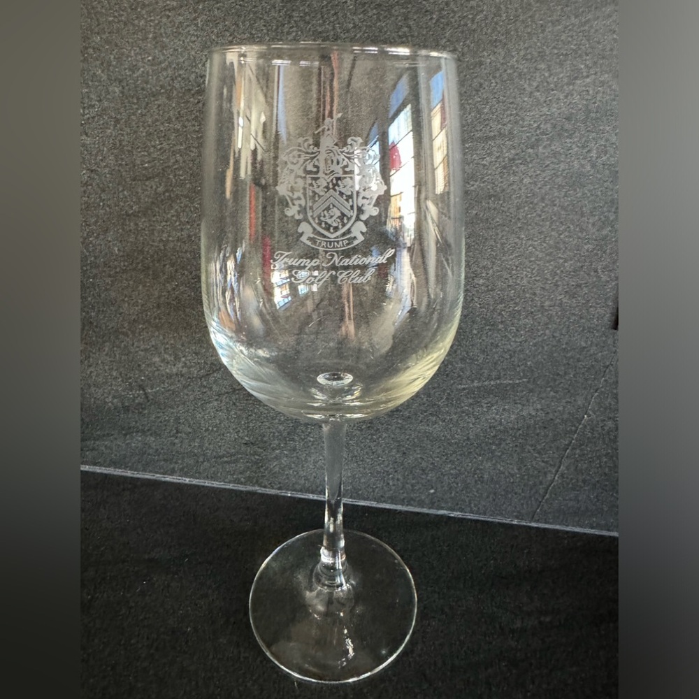 Trump National Golf Course Los Angeles California Wine Glass